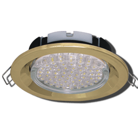 Ecola GX53 FT3225 светильник встраиваемый глубокий лёгкий золото 27x109