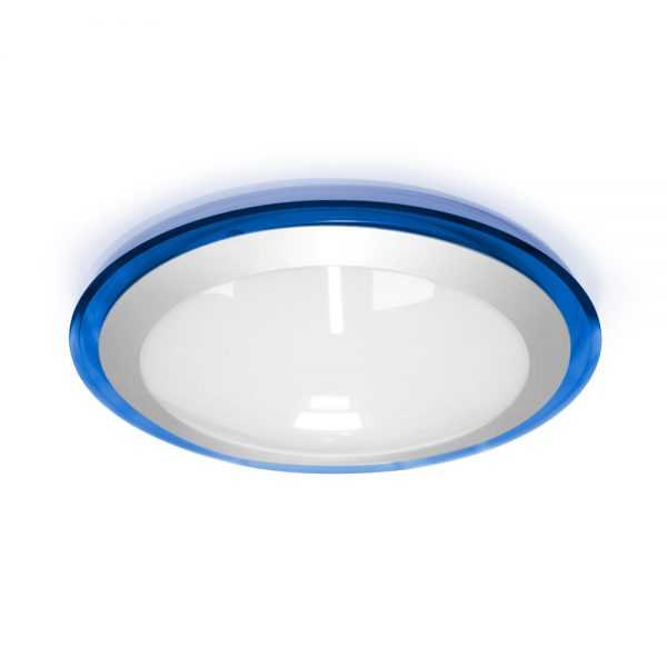 Накладной светодиодный светильник ALR-16 AC170-265V 16W d330*H70мм Синий (Холодный белый) 1400lm