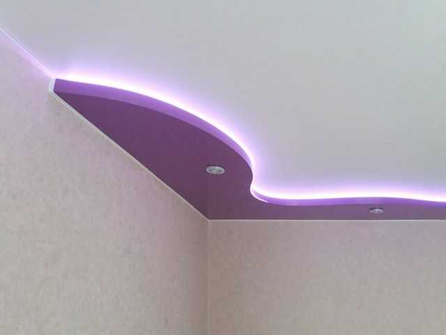 Натяжные потолки с подсветкой фото работ компании ЭкоLife - 3