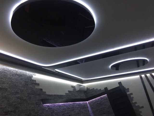 Натяжные потолки с подсветкой фото работ компании ЭкоLife - 10