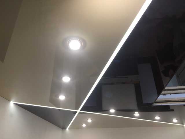 Натяжные потолки с подсветкой фото работ компании ЭкоLife - 7